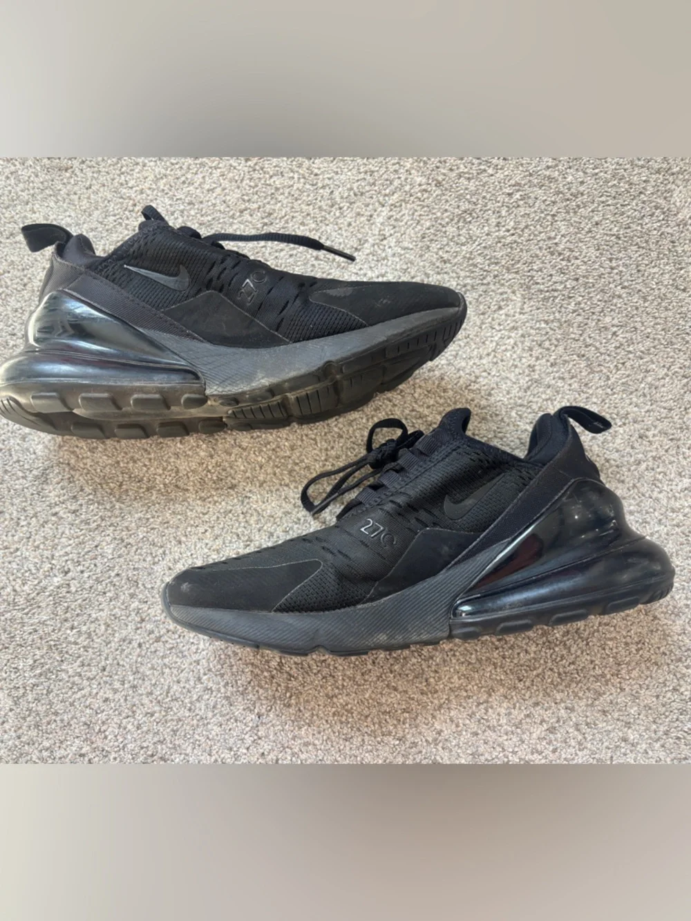 Nike Air Max 270 Triple Black AH8050 Women’s 6.5 - Picture 5 of 10